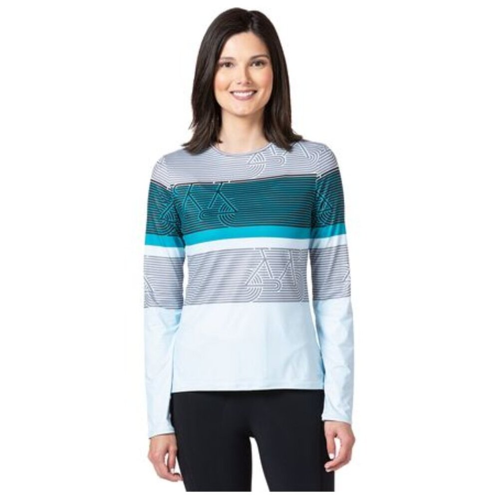 NWT Terry Cycling Blue Bicycles Soleil Long Sleeve Shirt sz S